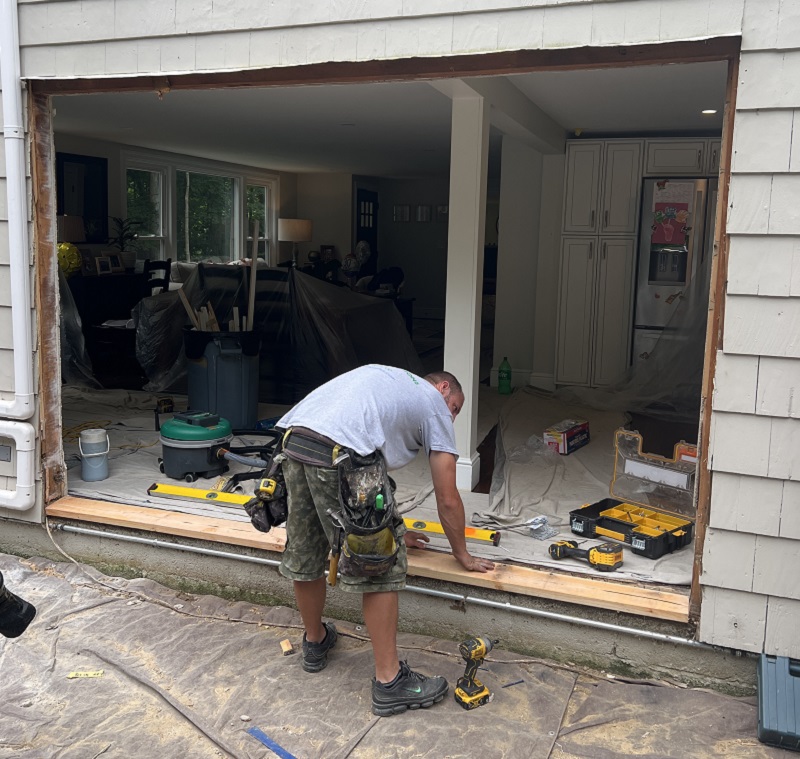 Start framing for the Sliding Door